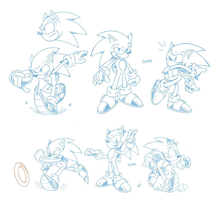 Sonic Expression Pose sheet