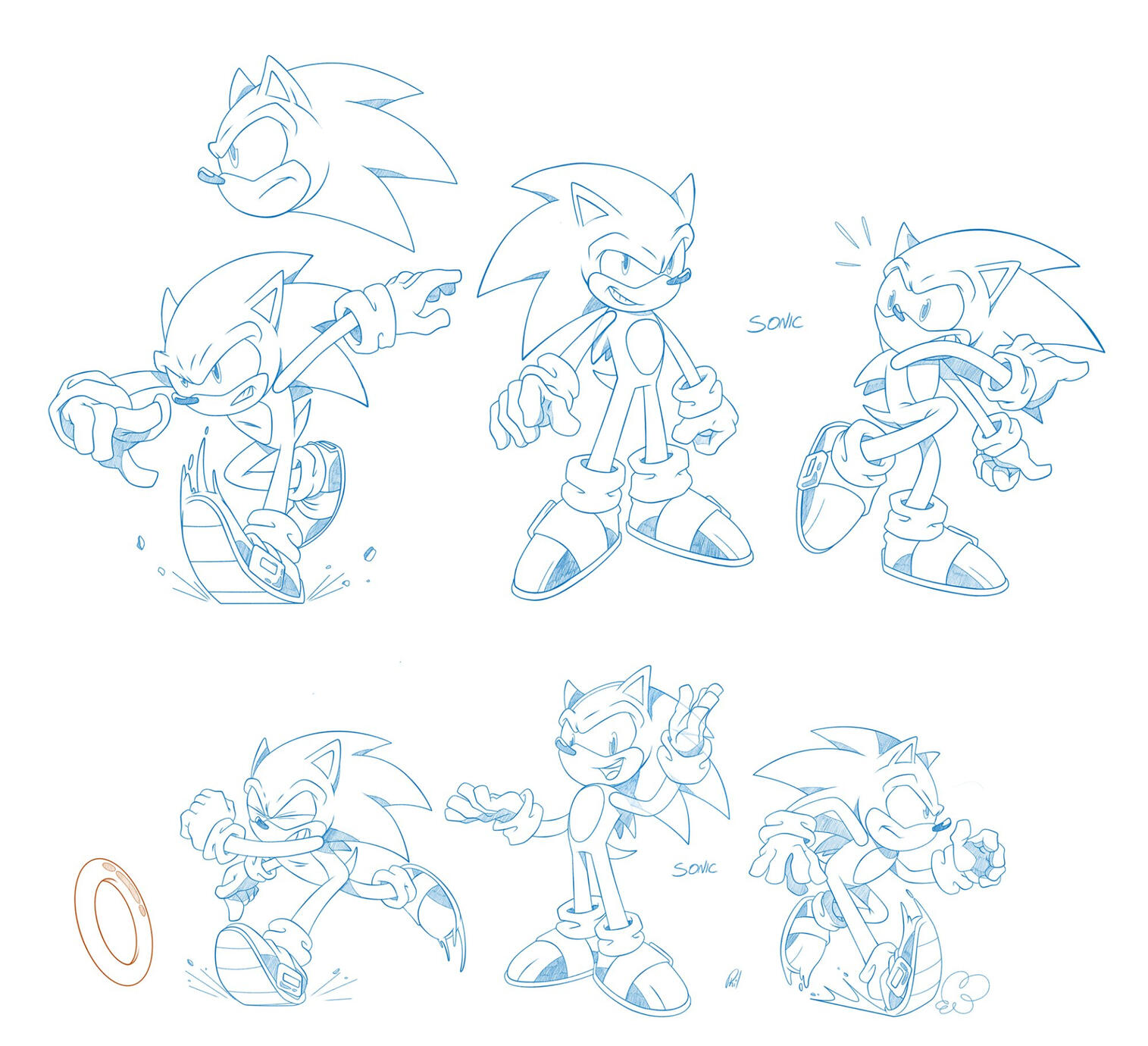 Sonic Expression Pose sheet