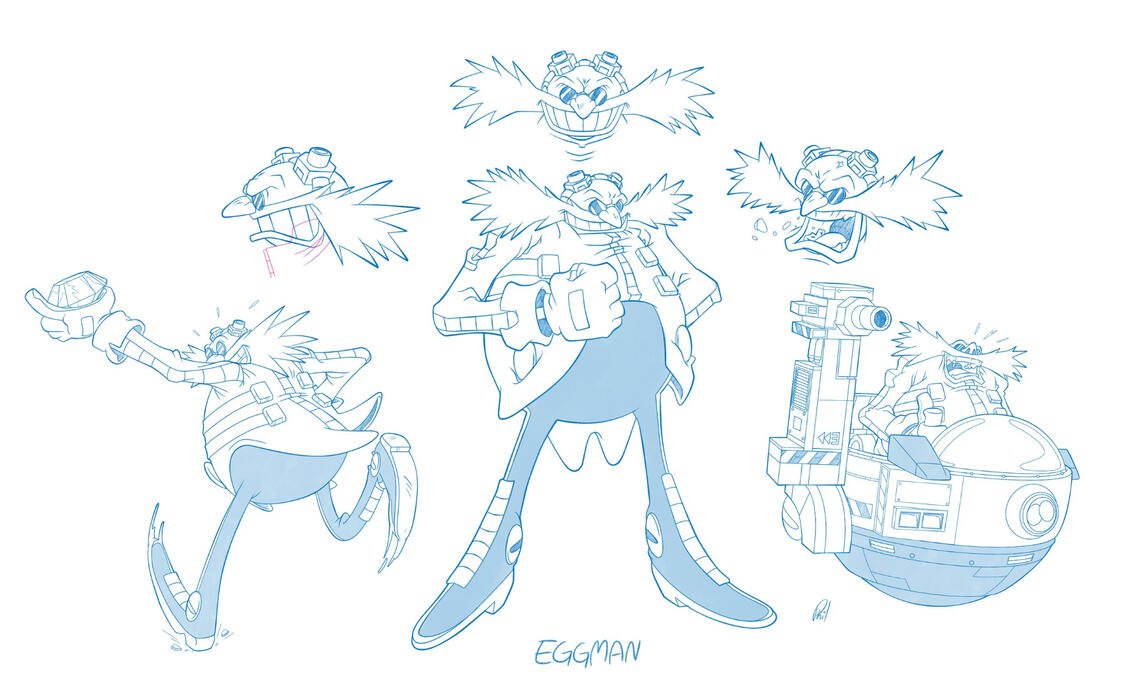 Eggman Expression pose Sheet