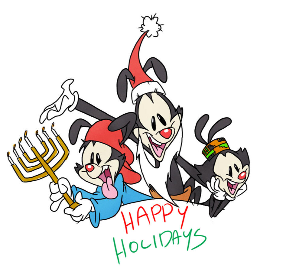Animaniacs Warner siblings Holiday Card
