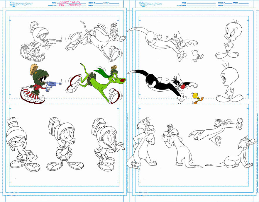 Looney Tunes Model Sheet Marvin/Sylvester/Tweety